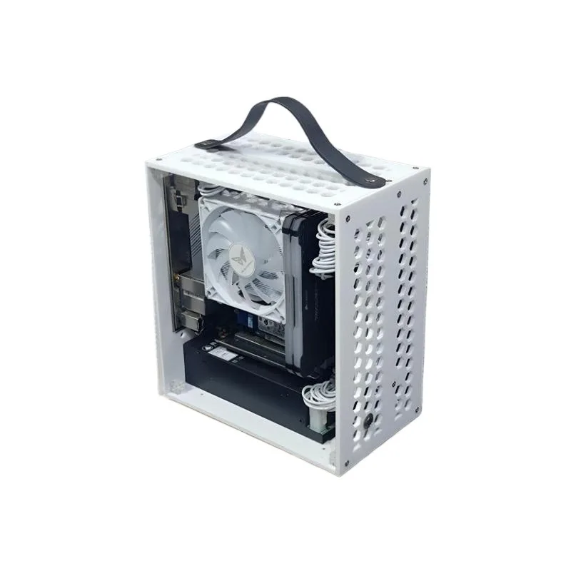 

Mini Portable A4 Portable 1U Power Supply Mini ITX Single Display Fully Transparent Side Transparent Small Main Case