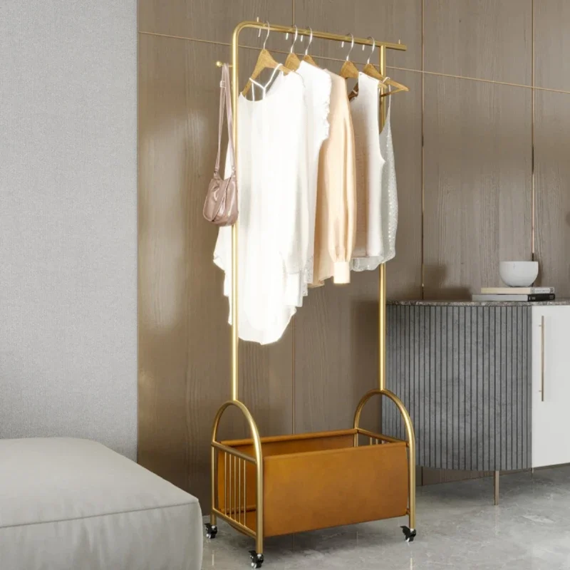 Asymmetric Aesthetic Coat Rack  Movable Directional Wheels, Durable Storage, WearResistant, Modern Organizer, Stylish Design