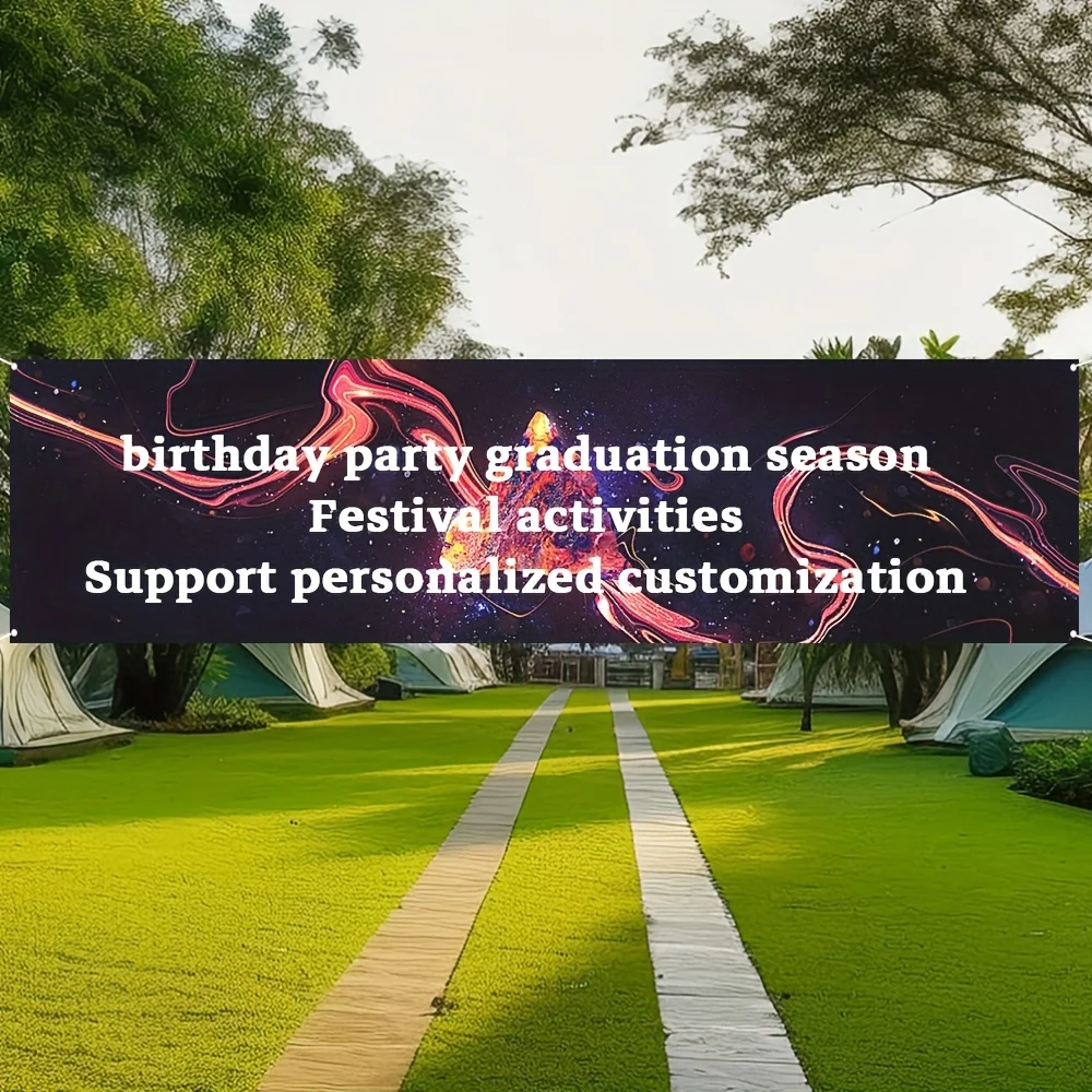 Customizable Polyester Photo Backdrop Banner - Personalized Durable Party Decor for Birthdays, Graduations, Festivals & Events