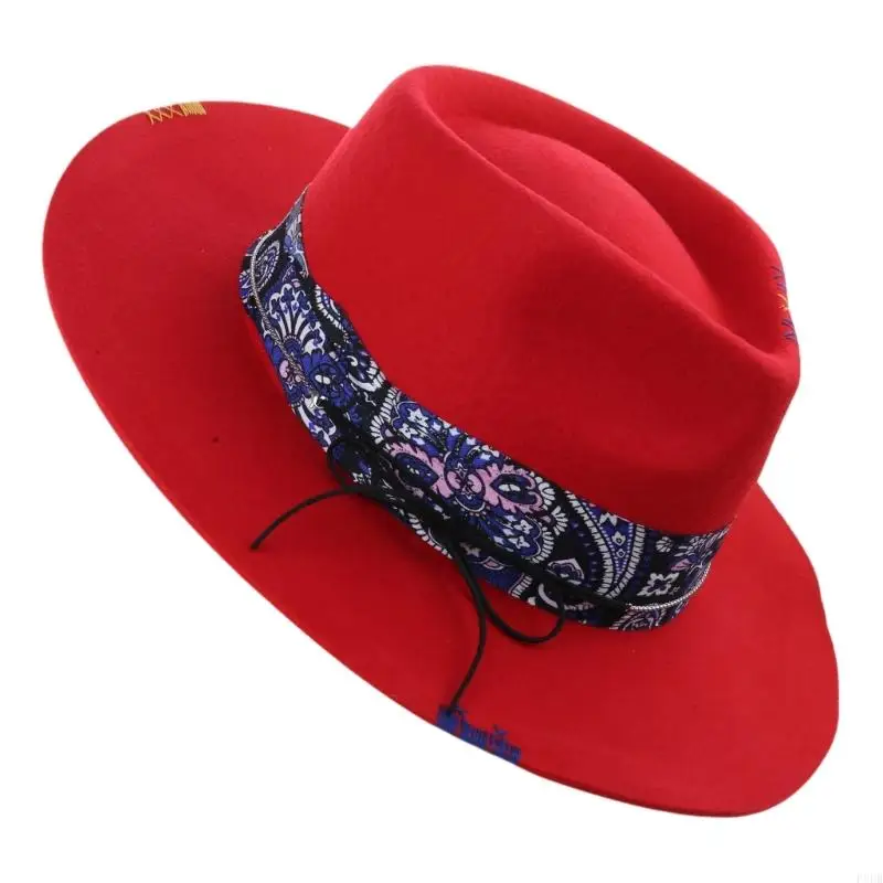 

P8DB Classical Top Hat Wide Brimmed Homburg Hat Gift for Boyfriend Top Hat Wide Brimmed Costume for Outdoor Gatherings