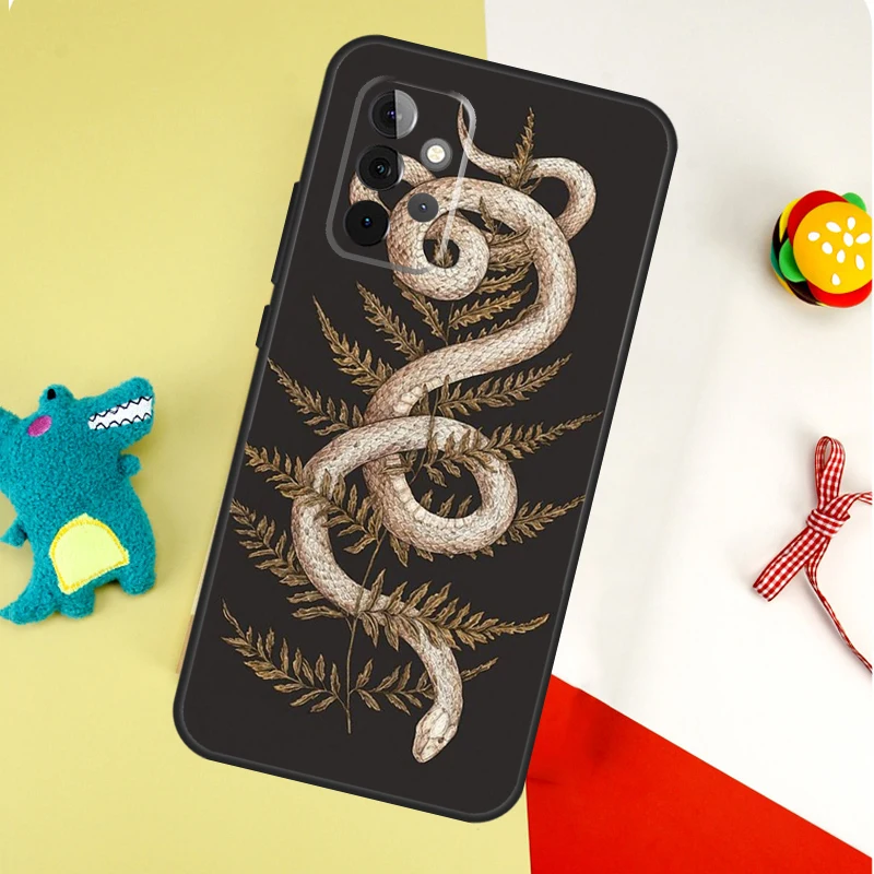 The Snake and Fern Case For Samsung Galaxy A54 A34 A24 A14 A12 A22 A32 A42 A52 A72 A52S A51 A71 A13 A53 Cover