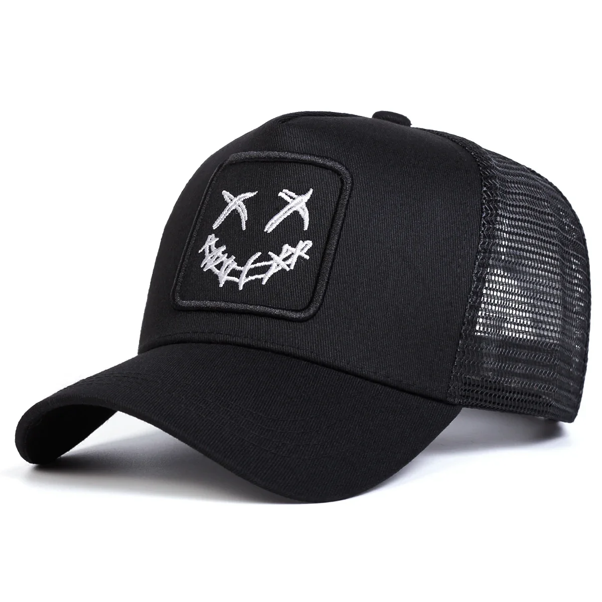 Unisex XX Smiling Face Embroidery Baseball Net Caps Spring and Summer Outdoor Adjustable Casual Hats Sunscreen Hat Sports Cap
