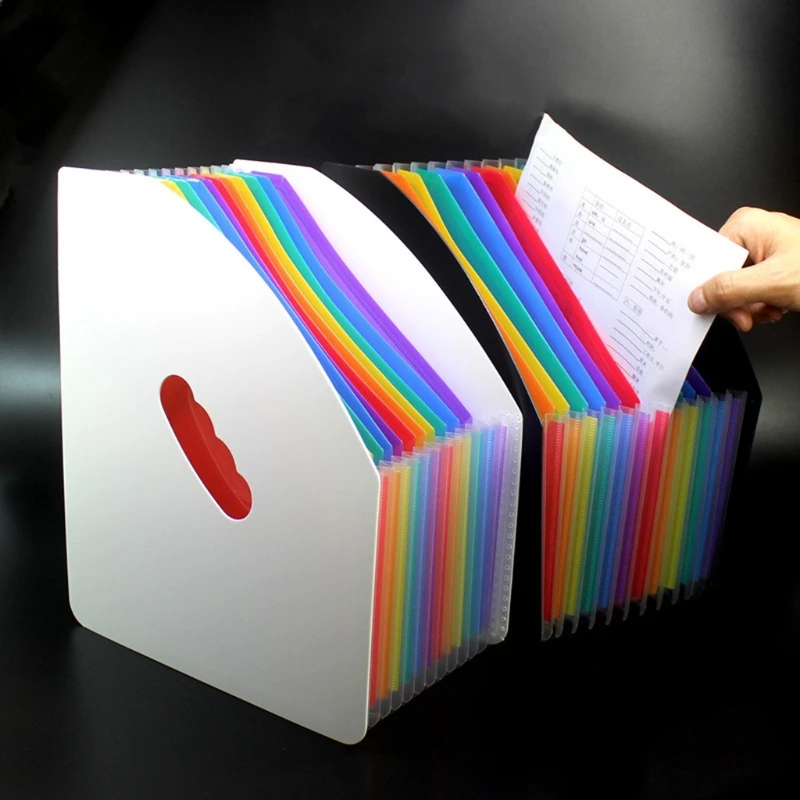 Портативная папка для файлов А4, 13 карманов, водонепроницаемый органайзер для файлов, вертикальная папка для офиса и школы