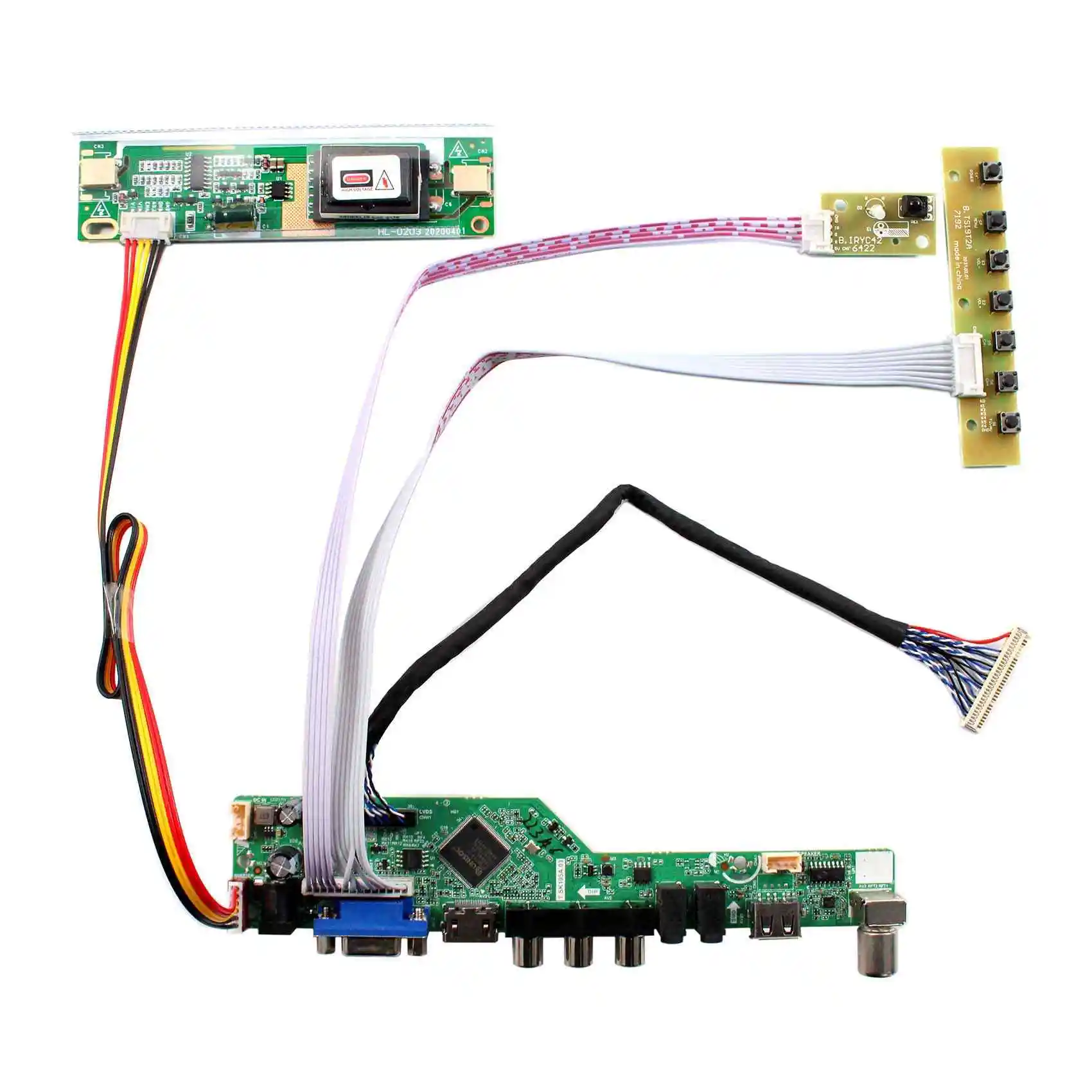 Lvds Vga Av Usb Audio 30Pin Lvds Ltn184Ht03 1920X1080 Lcd Controller Board Lcd Tv Power Board Ips Circuit Board Pcb
