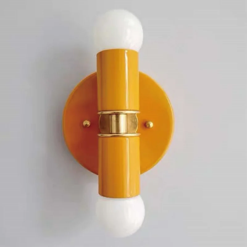 Simple Modern Medieval Wall Lamp Colorful Macaron Living Room Dining Room Bedroom Bedside Lamp Aisle Corridor Wall Lamp