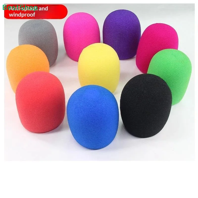 〔Z〕Random Color Soft Multicolor Microphone Foam Covers Windproof Antispit For KTV Home Karaoke Events
