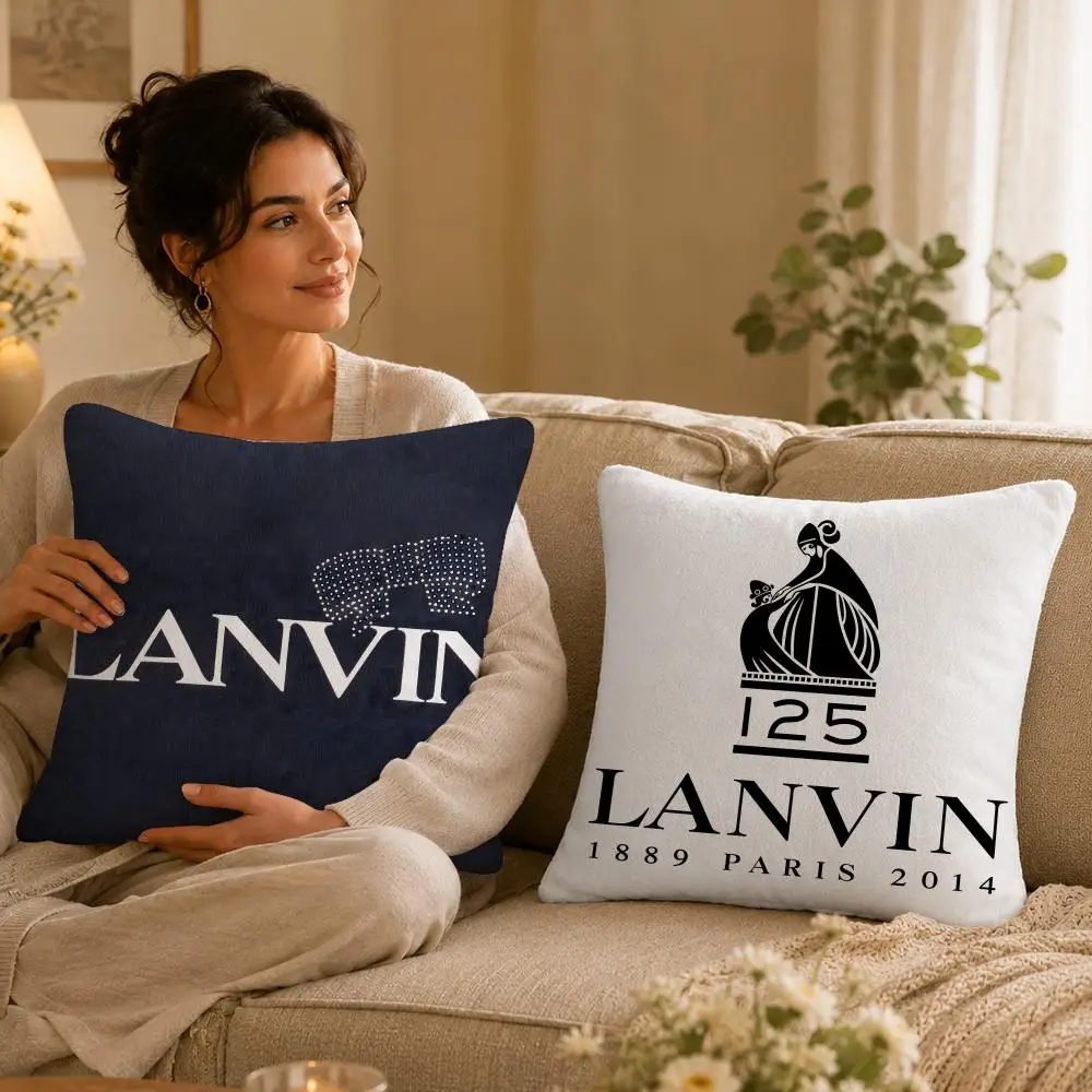 Funda de cojín marca L-LANVIN, funda de almohada de felpa suave, funda de cojín cuadrada lavable para sofá, cama, silla, hogar