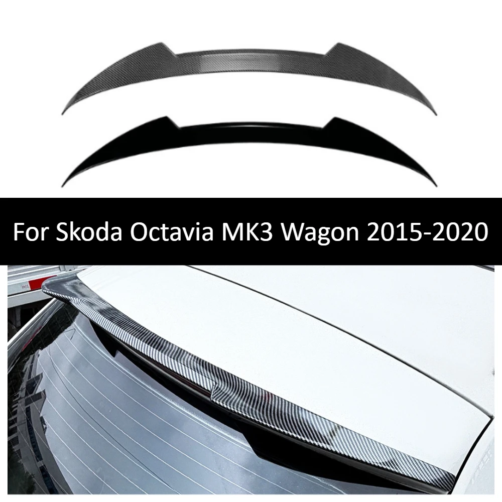 Rear Roof Spoiler For Skoda Octavia MK3 Wagon 2015-2020 Gloss Black Tail Wing Trunk Lip Exterior Body Kit Trim Accessories Parts