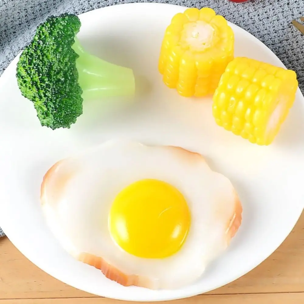 洋食シミュレーションステーキモデルごっこ遊びシミュレーション食品偽目玉焼き調理おもちゃトウモロコシシミュレーションキッチンおもちゃ