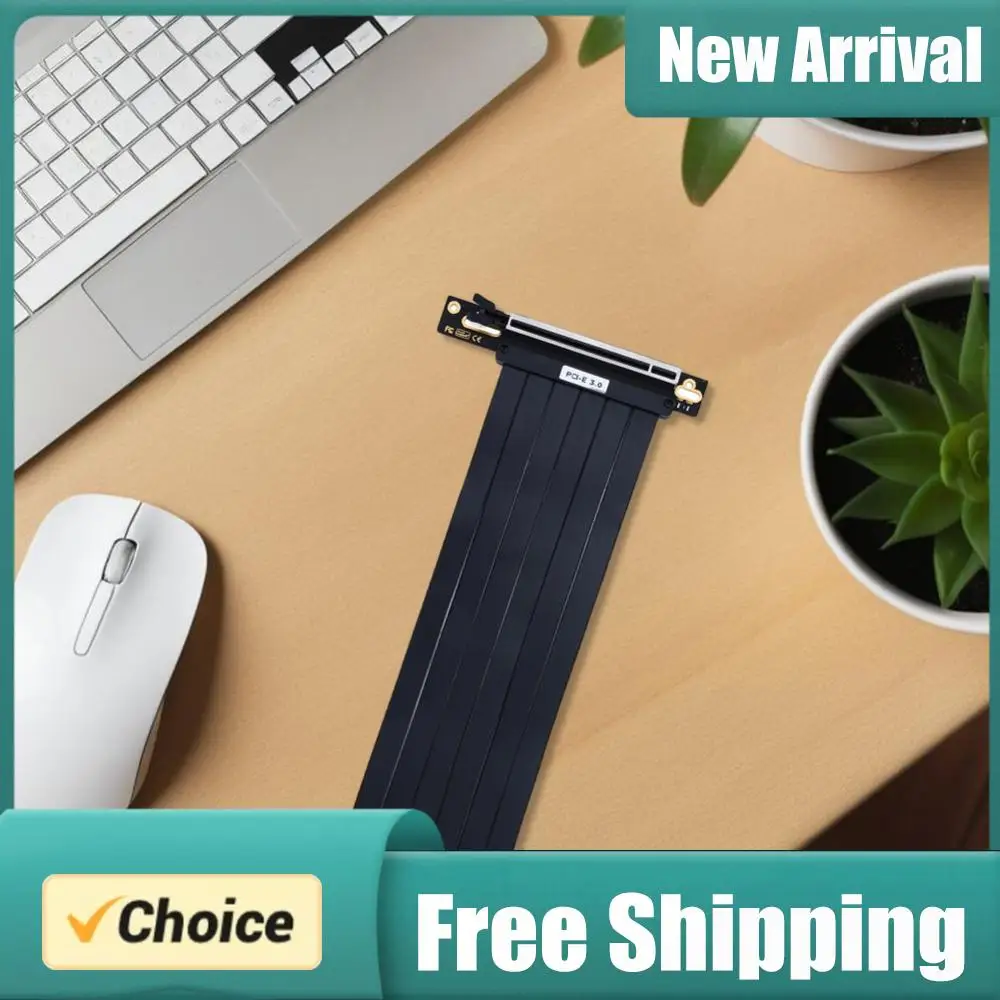 

PCIe 3.0 X16 High Speed Flexible Extender Card EMI Shielded PCI Express Gen 3 GPU Extension Cord PCIE 3.0 Extension Cable