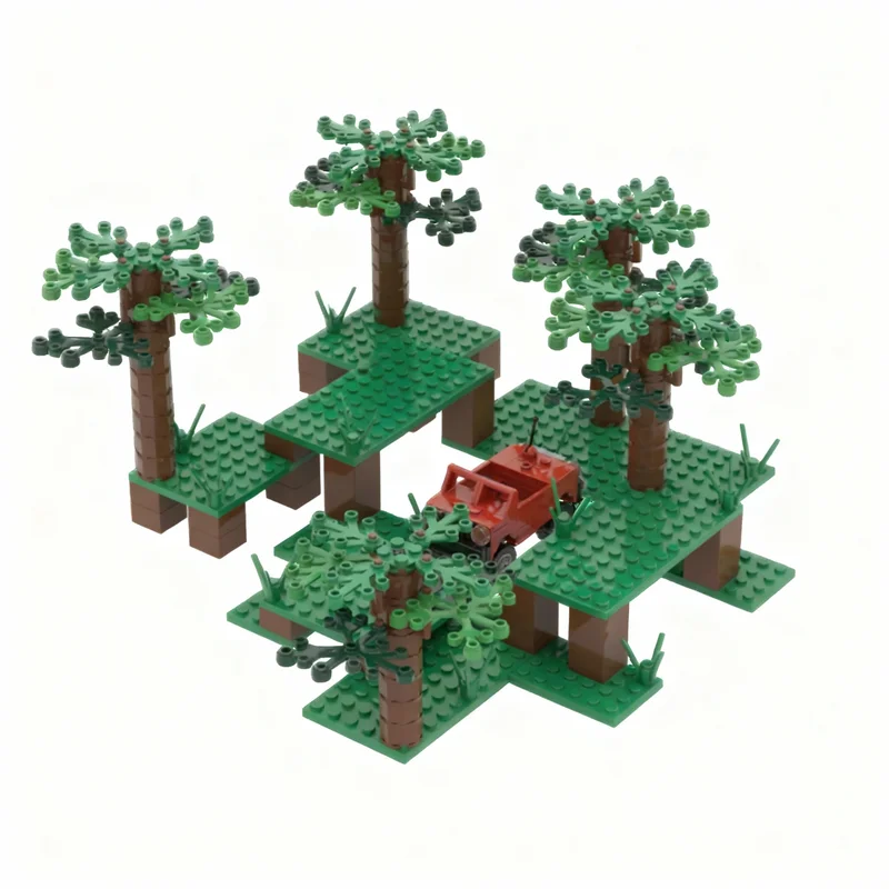 218ピース-moc-ビル・s・ストレンジ・ウッズ-クリエイターモデル-組み立てブロック-組み立ておもちゃ-クリスマスプレゼント-diy-創造的なアイデア-教育ブロック