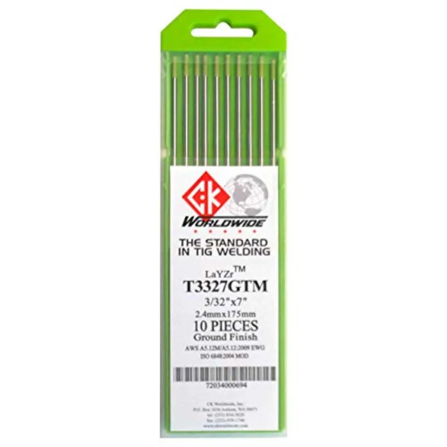 

Электроды вольфрамовые CK T3327GTM LaYZr, 3/32" x 7", 10 шт.
