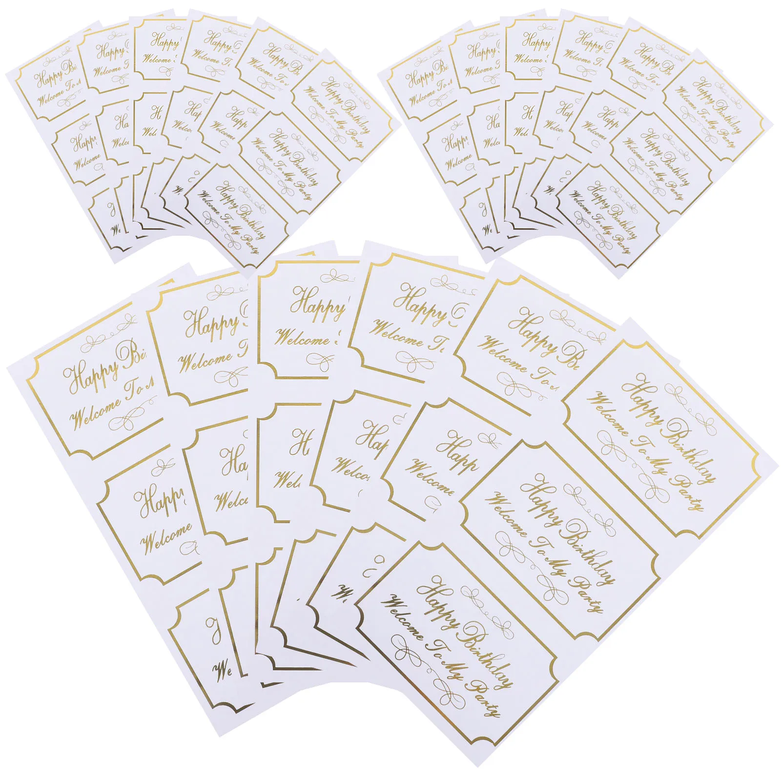 

20 Sheets Wedding Birthday Stickers Packaging Party Supplies Number Lettering Paper Envelope for Bag