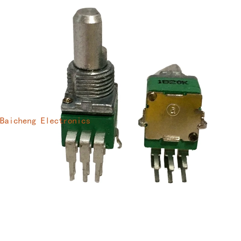 10PCS Precision potentiometer RD902F-B20K vertical dual volume switch 6-pin 15 half axis