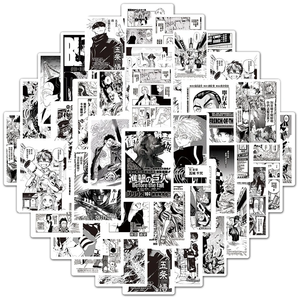 10/30/50/100 قطعة مزيج أنيمي Jujutsu Kaisen هنتر × هجوم هنتر على تيتان ملصقات ملصق الهاتف المحمول الأمتعة سيارة ملصق لعبة أطفال