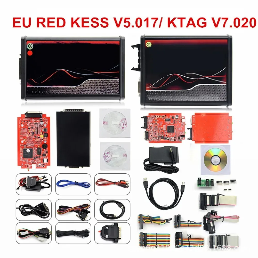 

EU Version ECU Programming Tuning Tool For Kess V2 V5.017 OBD2 V7.020 For KTAG Firmware Car Trucks Master BDM Software Red PCB