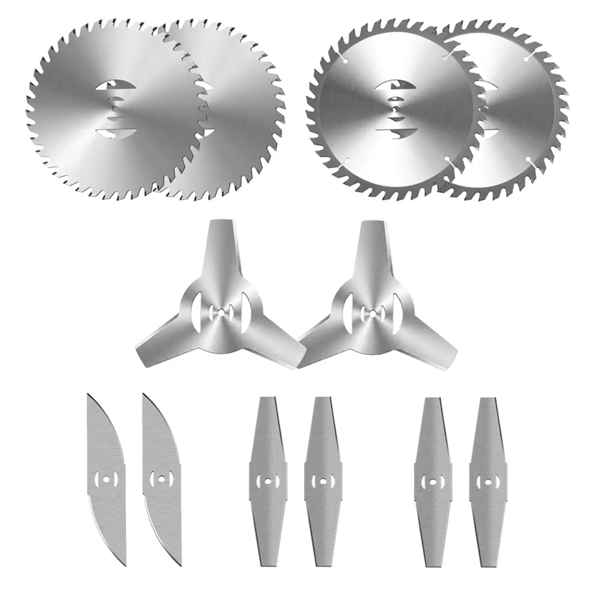 12 Lawnmower Blades, 6-Inch (. 15.2 cm) Electric Lawnmower Brush Replacement Blades, Cordless Metal Lawnmower