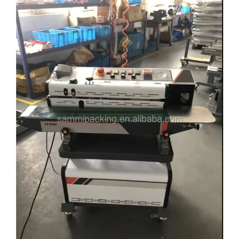 

Vertical Inflatable Continuous Vacuum Sealer Nitrogen Gas Filling Flush Sealing Machine for Food Plastic Bag Packing