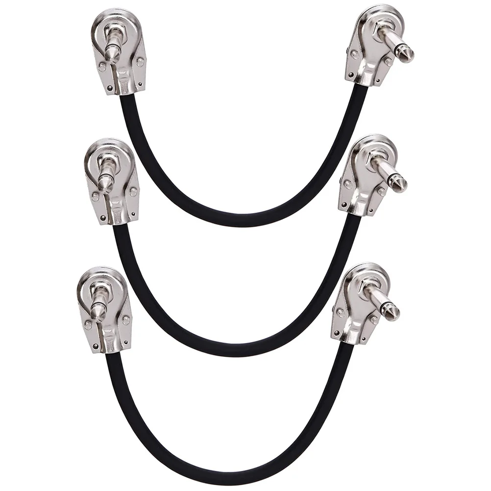 

3pcs Electric Guitar Effect Cables Replacement Bass Patch Cables For Musical Instruments Audio Adapter Cord Connector