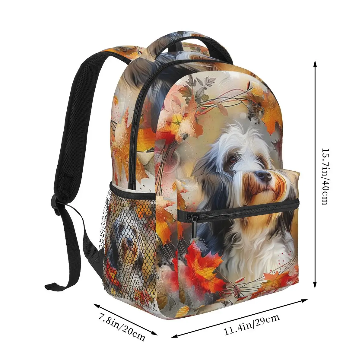 Old English Sheepdog - Cute Dog Backpacks Boys Girls Bookbag Students School Bags Kids Rucksack Shoulder Bag Large Capacity