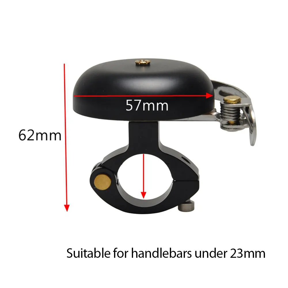 Sonnette de guidon en cuivre antique pour vélo de montagne, klaxon fort, alarme de sécurité, accessoires d'équitation