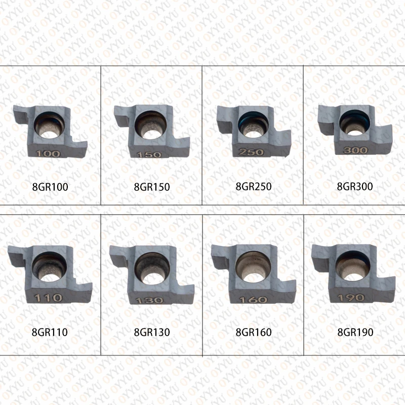 OYYU CNC 10pcs/box 8GR 8GR190 8GR300 250 130 140 100 170 180 110 160 150 OY880A Inside Groove Carbide Turning Inserts Universal