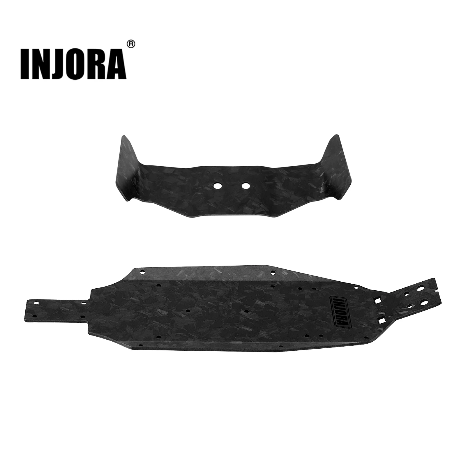 INJORA Forged Carbon Fiber Chassis Rear Wing for 1/24 Buggy Losi Micro-B