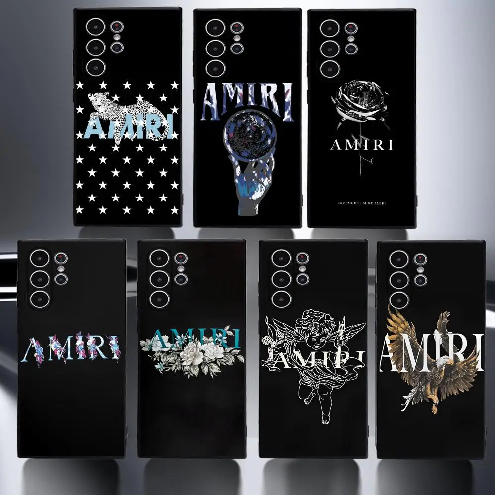 Funda de teléfono con diseño R-Rich A-Amiri para Samsung serie S, s20, s21, s22, s23, s24 FE Plus Ultra, TPU suave y agradable para la piel