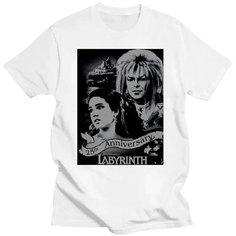 T-Shirt Labyrinth Movie ANNIVERSARY Licensed men clothing graphic tee oversized Short Sleeve Cartoon Casual 100% cotton fashion