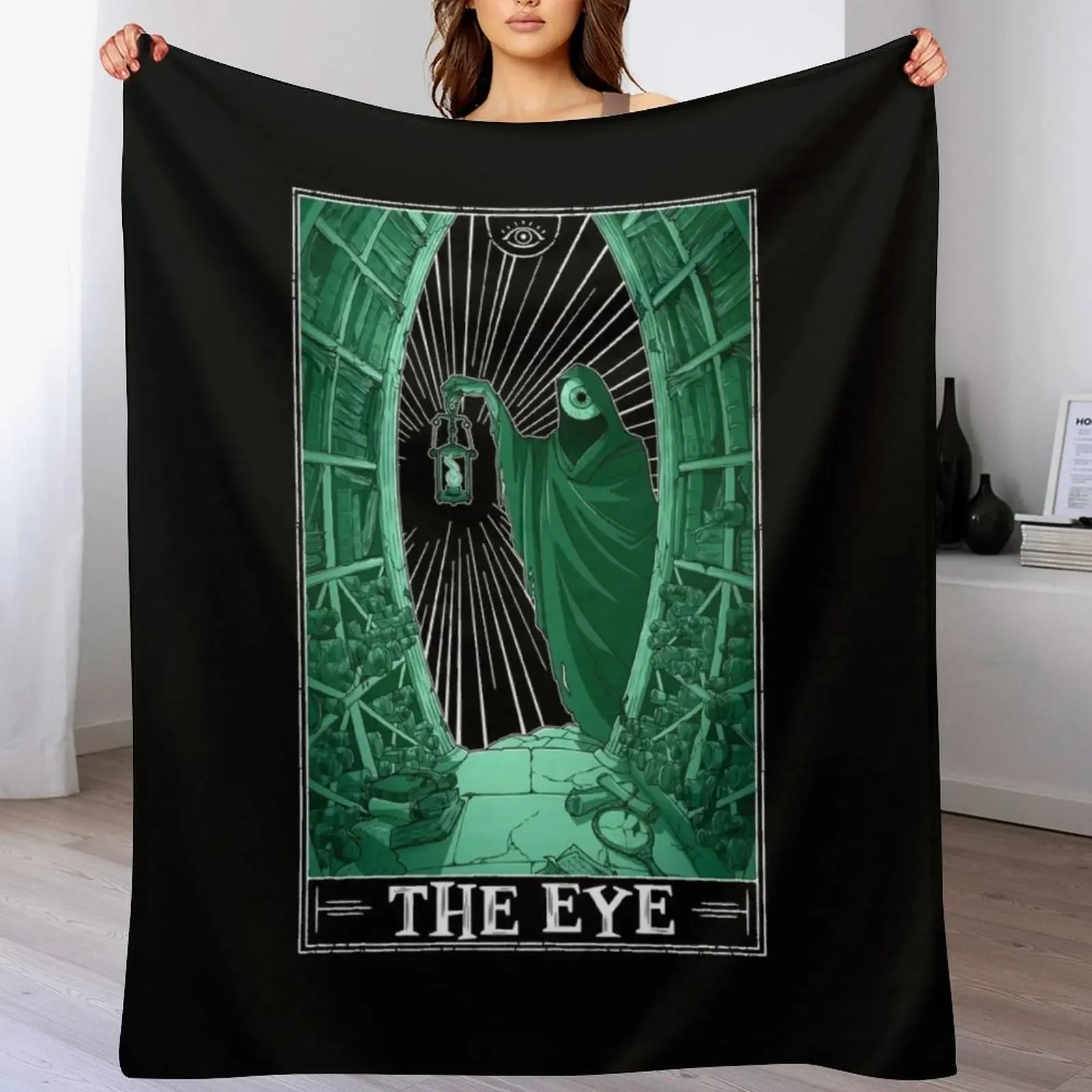 The Eye Tarotesque (Dark) Throw Blanket Year Round Soft Comfortable Blanket for Home