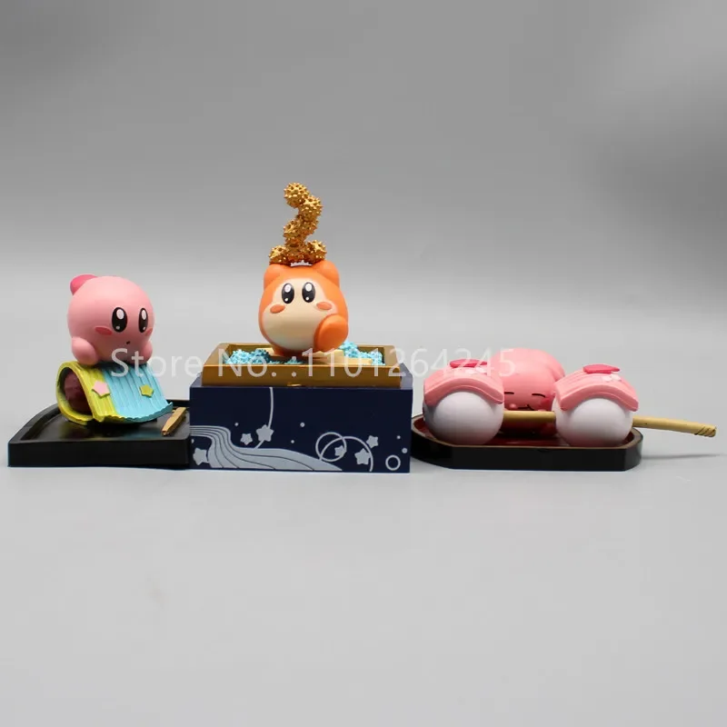 8cm Star Kirby Wadou Rudy Fifth Bullet Sushi Dessert Maruko Hand Puppet Model Desktop Ornament Anime Figure Gifts For Children