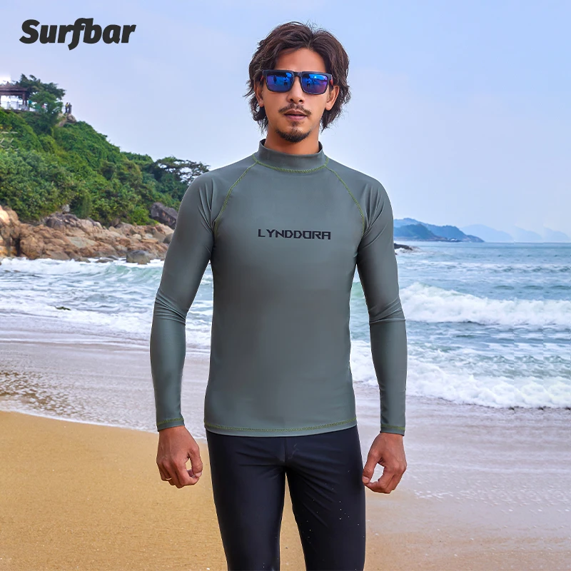 

JCZWO Mens UV Protect Surfing Rash Guard Long Sleeve Swimsuit Rashguard Surf Shirt