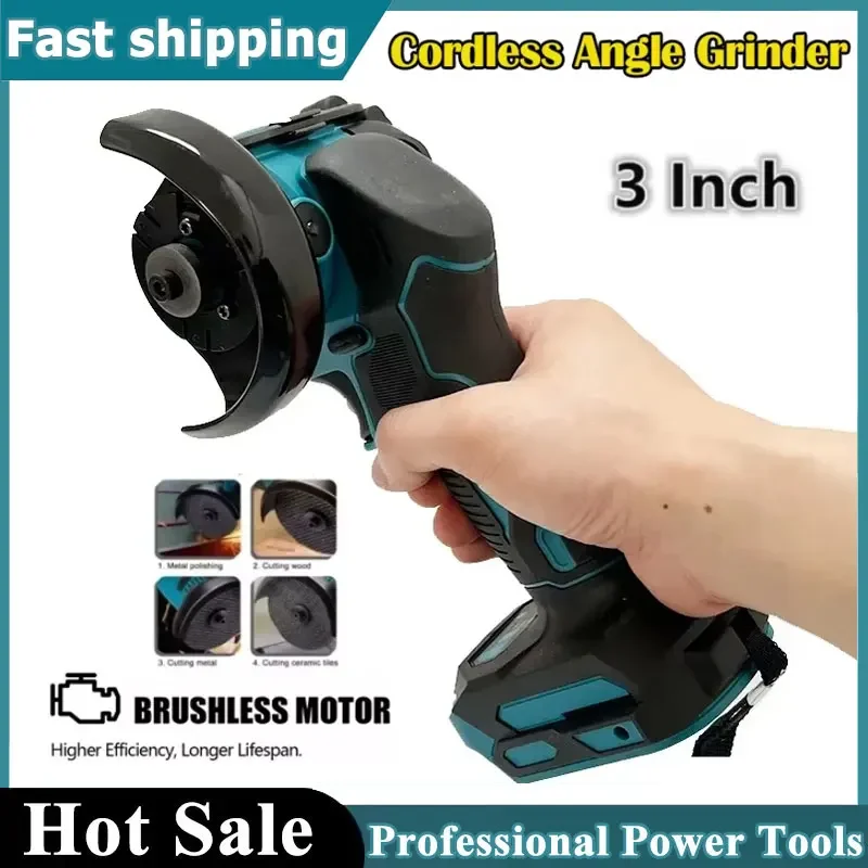 

Подходит для аккумуляторной угловой шлифовальной машины Makita 3-дюймовая угловая шлифовальная машина Беспроводная 3-дюймовая электрическая угловая шлифовальная машина для резки циркулярной пилы Электроинструмент