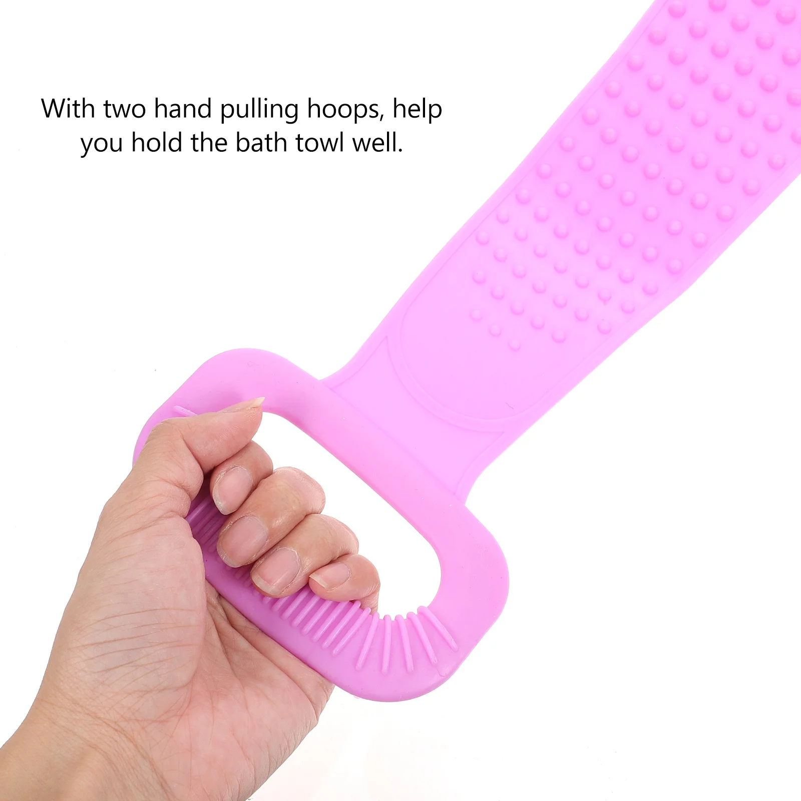 

Long Silicone Bath Towel Shower Back Exfoliating Strap Massage Brush 76cm Purple Body Deep Clean Bathroom Supplies