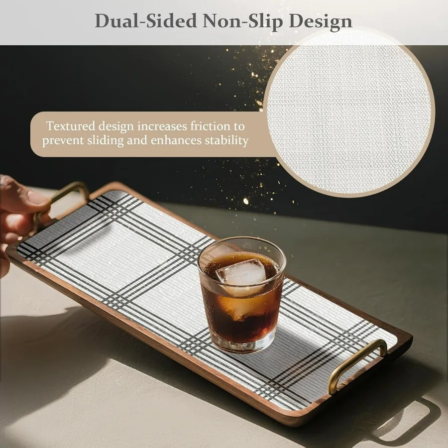 Heavy duty non adhesive non slip drawer and shelf liner for kitchen cabinet with waterproof protection easy to cut using measur