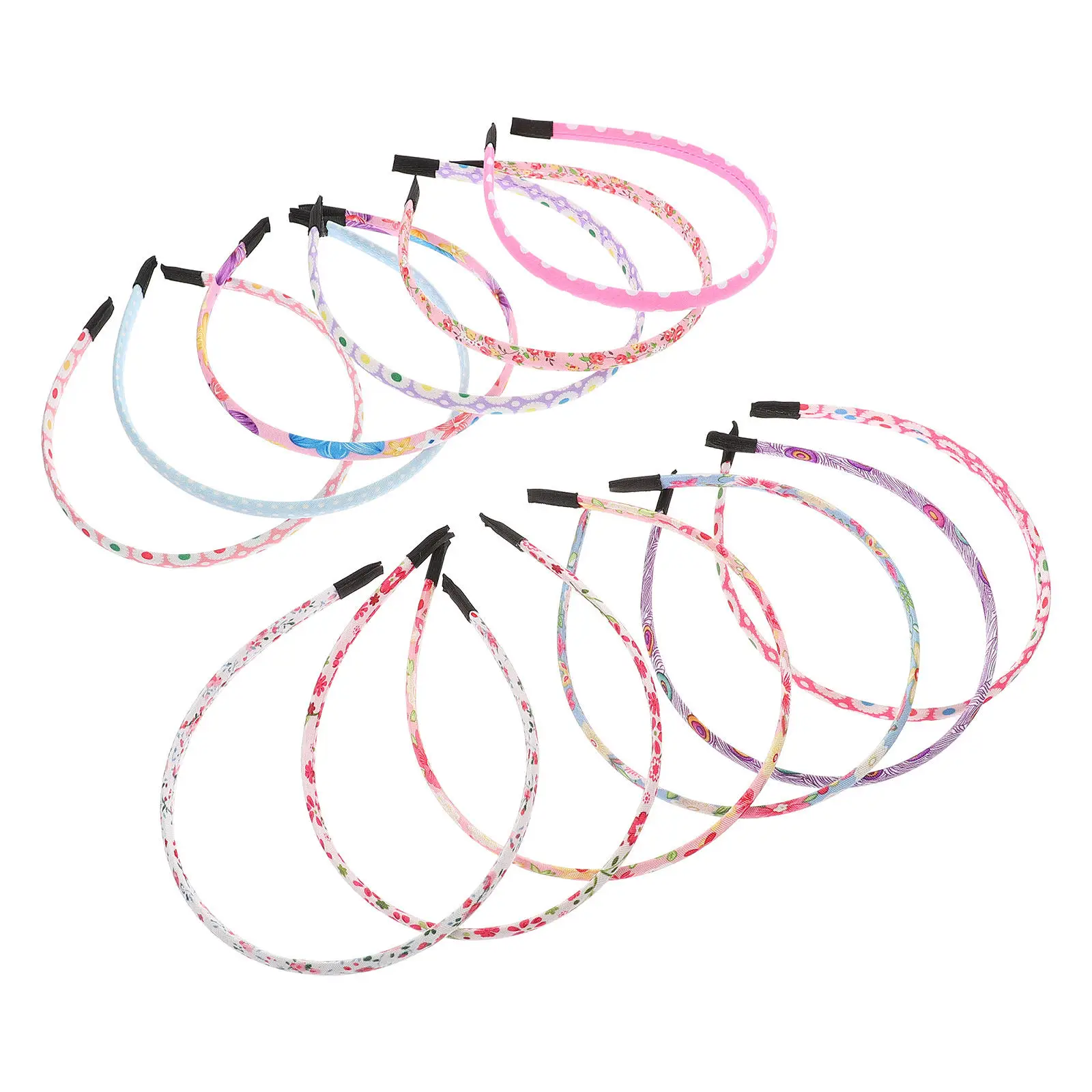 

Набор из 12 очаровательных повязок на голову с цветочным узором для девочек, тканевые, удобные, для праздников и торжеств