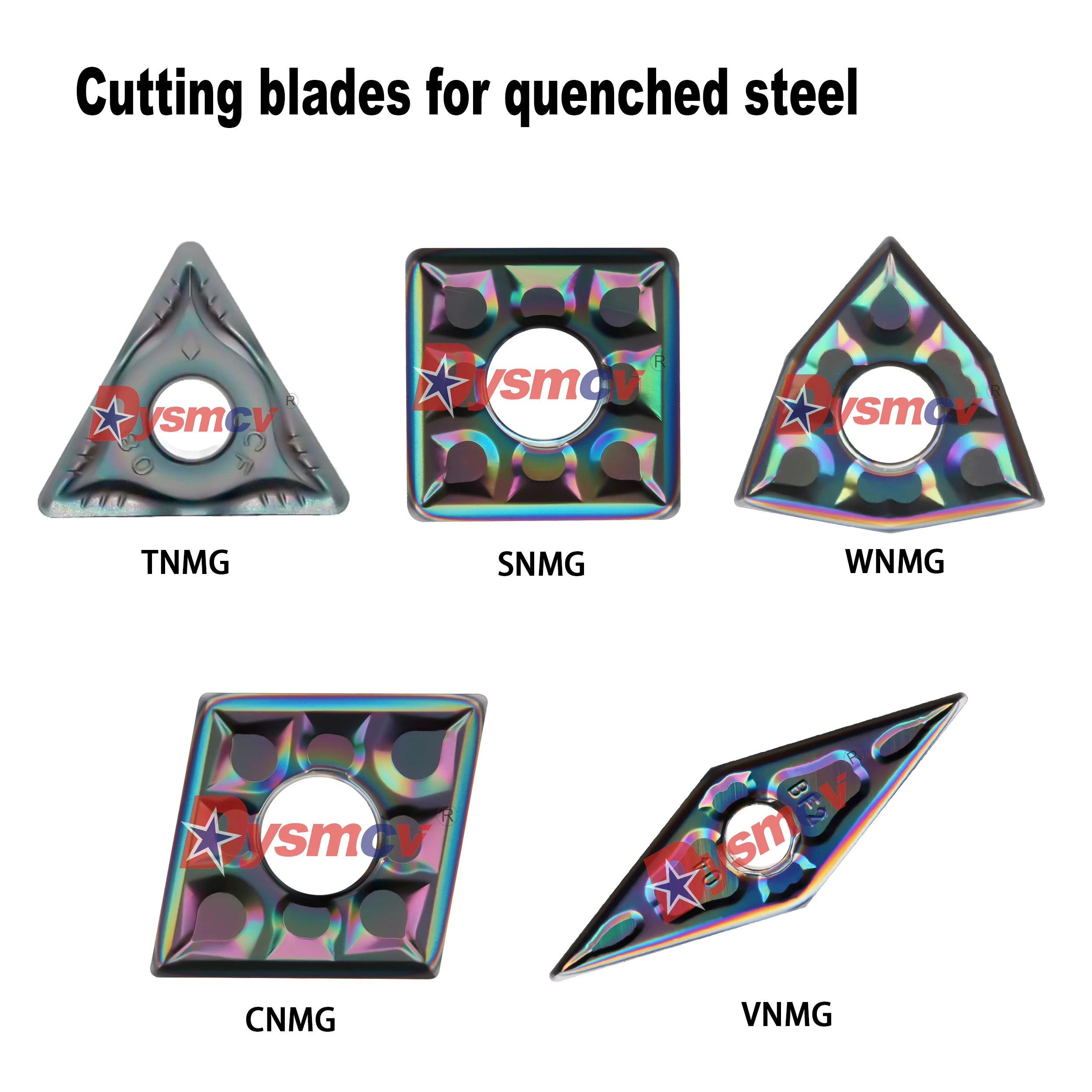 7색 강화강 특수 터닝 공구 TNMG WNMG SNMG CNC 블레이드 고경도 내마모성 외경 선반 인서트