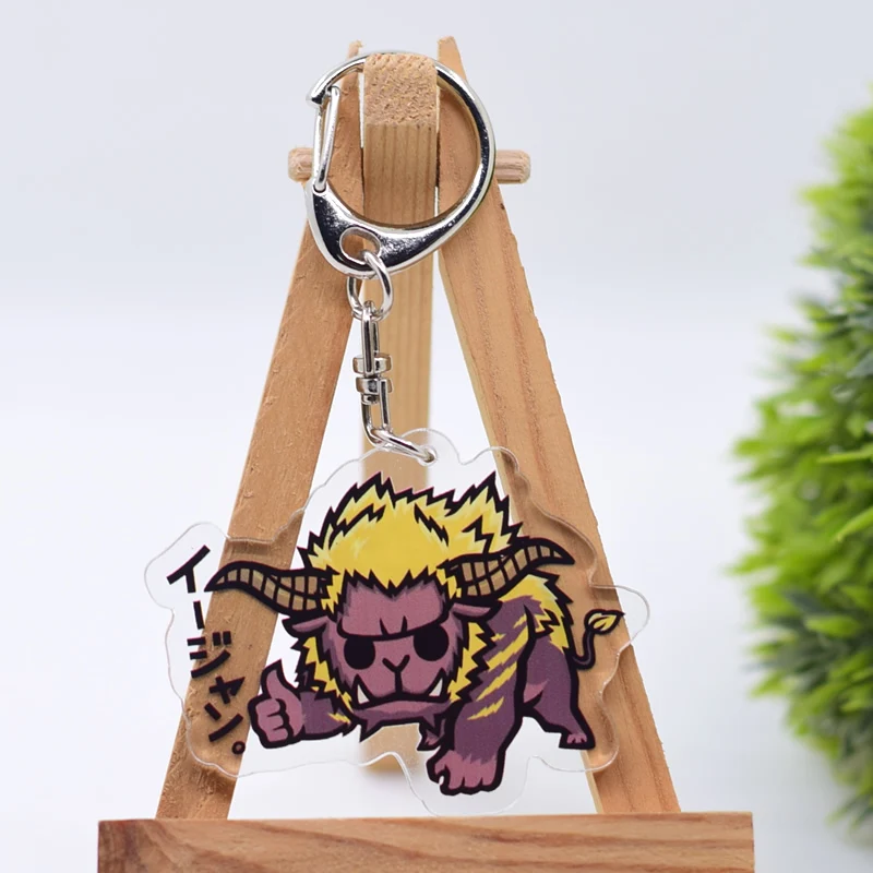 20 Styles Chibi Monster Keychain Clear Acrylic Key Chain Pendant Game Accessories Cartoon Key Ring