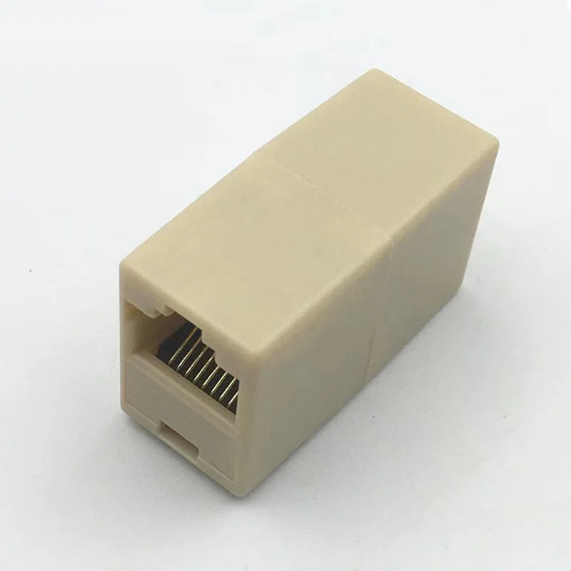 RJ45 Plug Connector Ethernet Dual Straight Head Lan Cable Joiner Coupler RJ45 CAT 5 5E 6 6a Extender Network Cable Connector