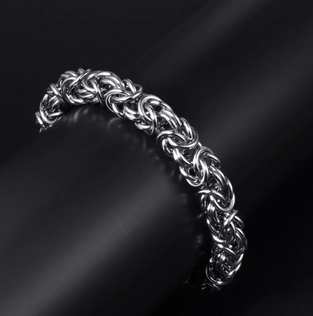 

7MM Woven Stainless Steel Bracelet, Student Men's for Necklace Chains