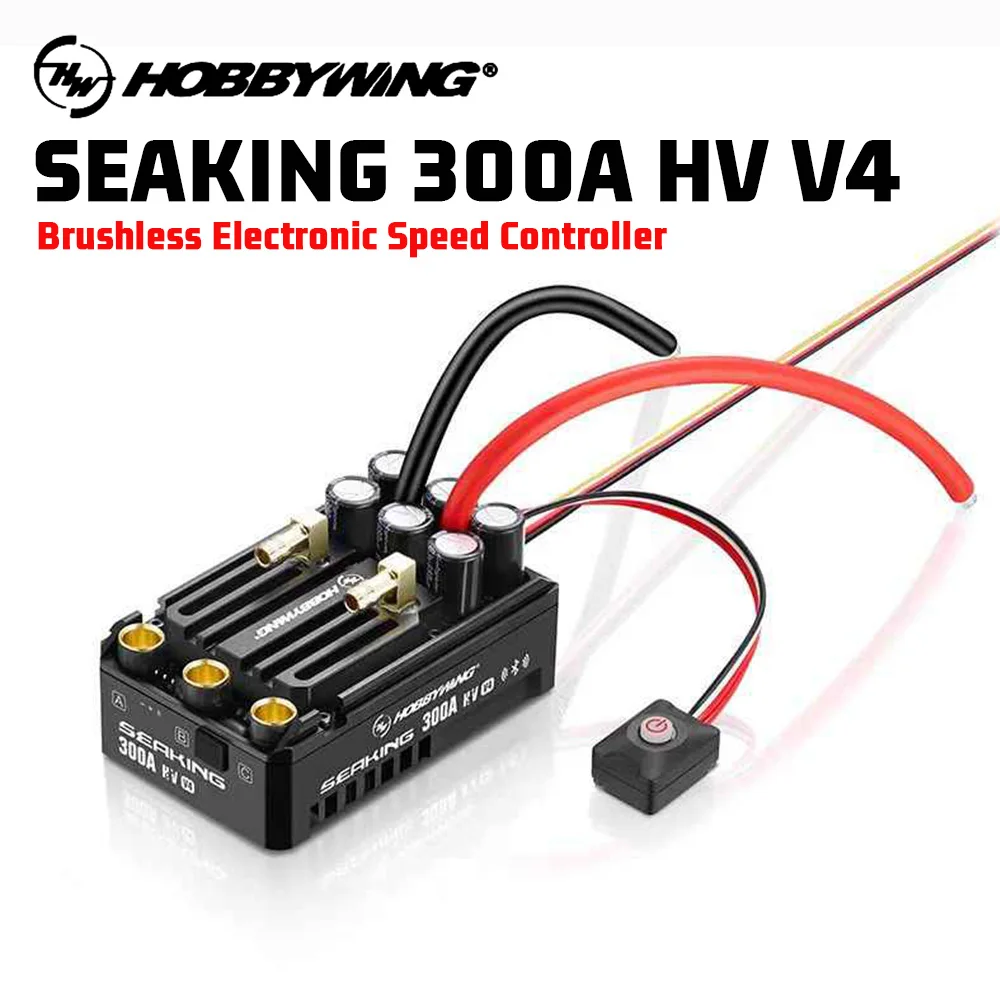HobbyWing SEAKING 300A HV V4 ESC IP67 مقاوم للماء 14S الجهد العالي فرش وحدة تحكم الإلكترونية في السرعة مناسبة لقوارب الألعاب #1