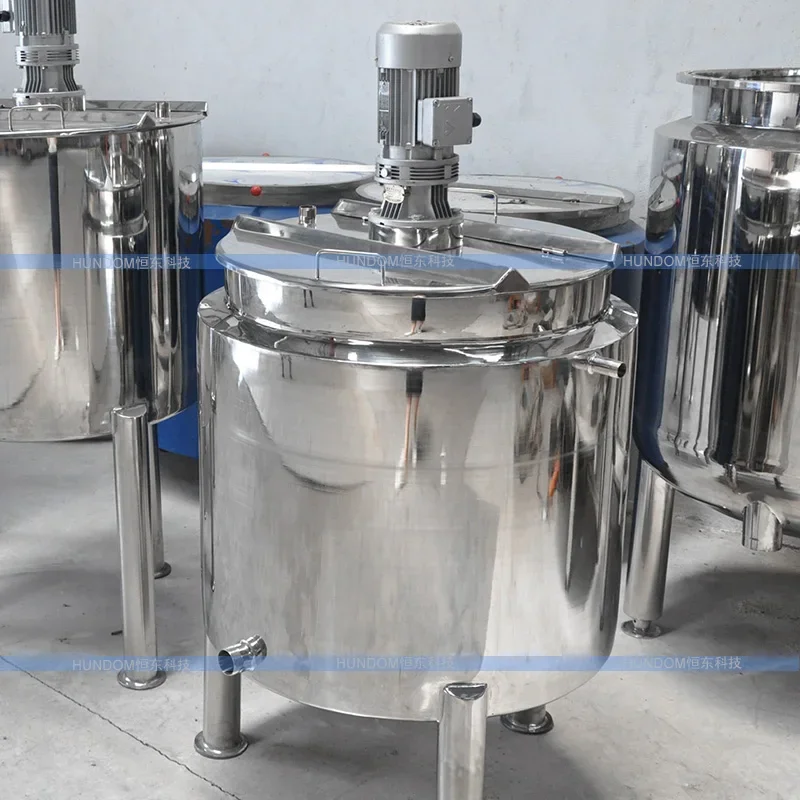 

Hotel stainless steel small soap making machine for shampoo liquid detergent lotion cream mixing tank with agitator