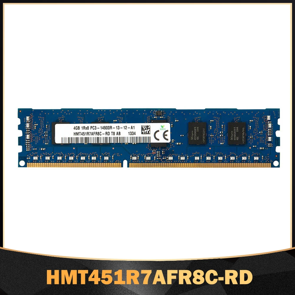 1PCS RAM 4G 4GB 1RX8 PC3-14900R DDR3 1866 REG ECC For SK Hynix Server Memory HMT451R7AFR8C-RD