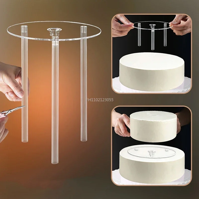 Multi-layer Cake Stand Suspended Gasket Cake Tier Support  Dowel Rods Set Stands Support Straw Frame DIY Cake Decor