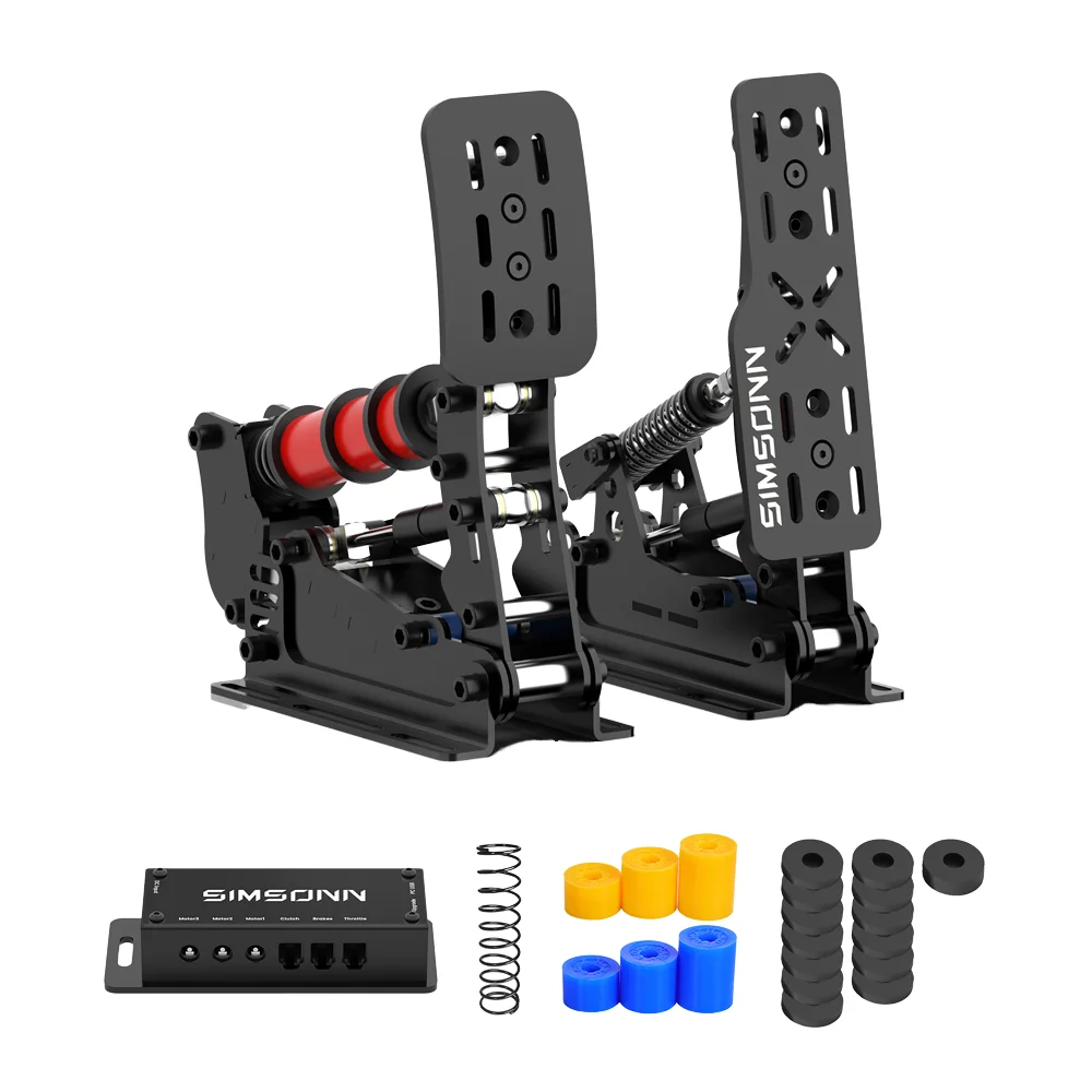 Pedales de Simulación de Carreras Black Plus X P2 P3, Pedal de Simulación con Celda de Carga de Presión, Pedal Hidráulico HE para PC, Pedal para Cabina de Simulación
