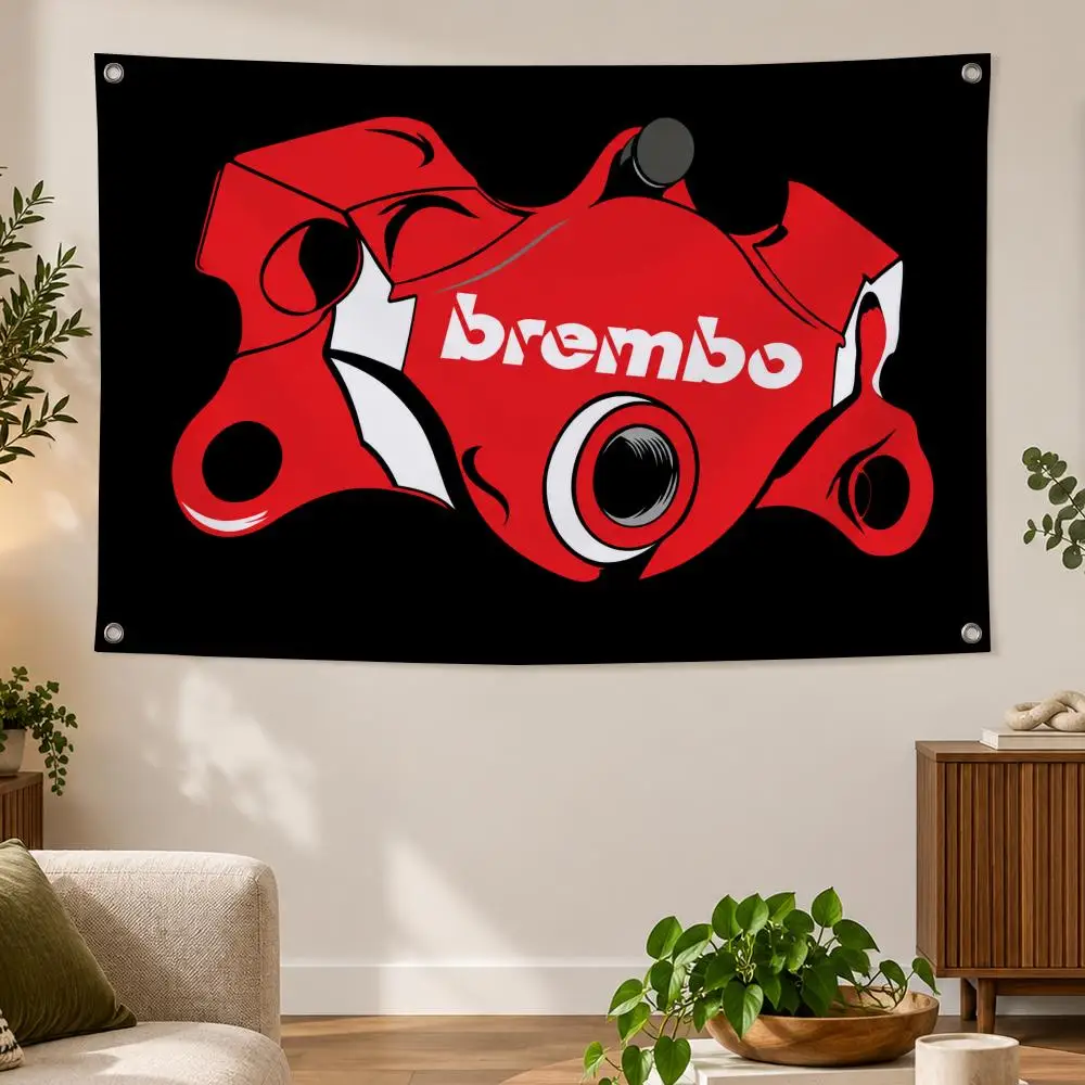 Automotive B-Brembo Flags Banner Decor for Bedroom,Garden,Party,Club,Indoor Outdoor, Fan Gift