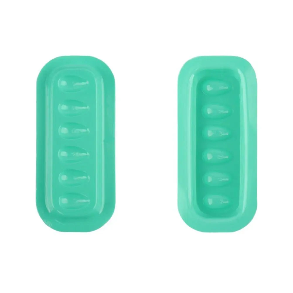 

100PCS Colorful Adhesive Eyelash Glue Holder Strip Shaped PVC Eyelash Glue Pallet Flower Lash Adhesive Stand Pads