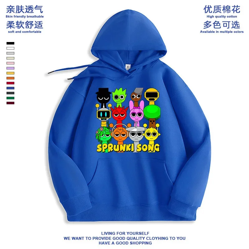 Spring And Autumn Men's And Women's Clothing Loose Western Style Top Casual Cartoon Game Rhythm Box Sprink Hoodie