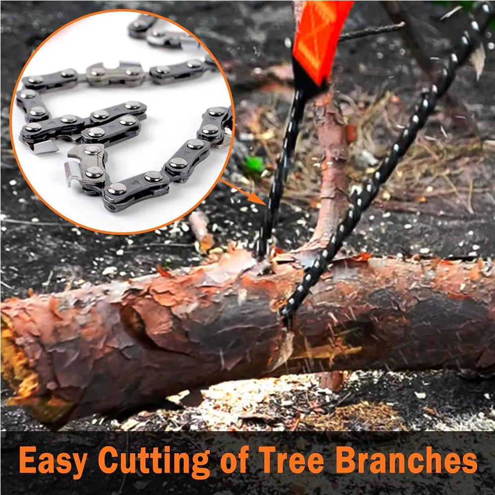 24 Inch Pocket Chain Rope Saw Portable Hand Saw With Sharp Teeth Blades for Survival Gear Camping Hunting Tree Cutting 3