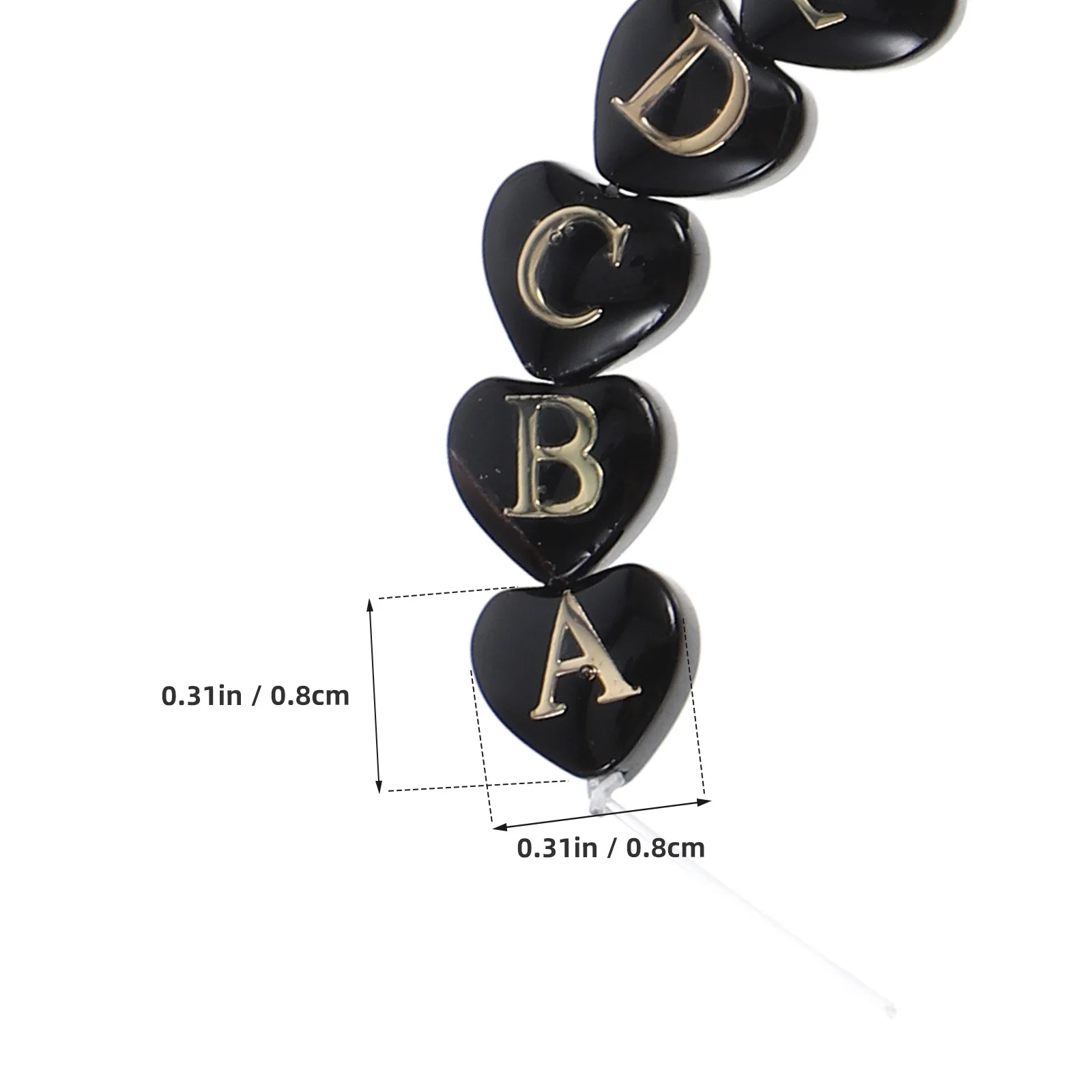 26Pcs Letters Heart Beads White Shell Smooth Durable Alphabet Charms DIY Bracelets Necklaces Jewelry Making Accessories